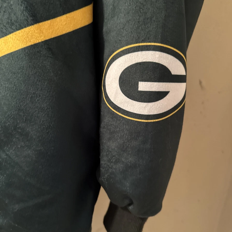 NFL Green Bay Packers Sudadera con Capucha Gran Tamaño Forrada Sherpa Reversible Hoodeez Suéter Foto 2 de 4