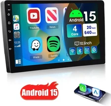 9" 2+64GB Android 15 Carplay Car Stereo GPS Navi WIFI Bluetooth MP5 Radio 2Din