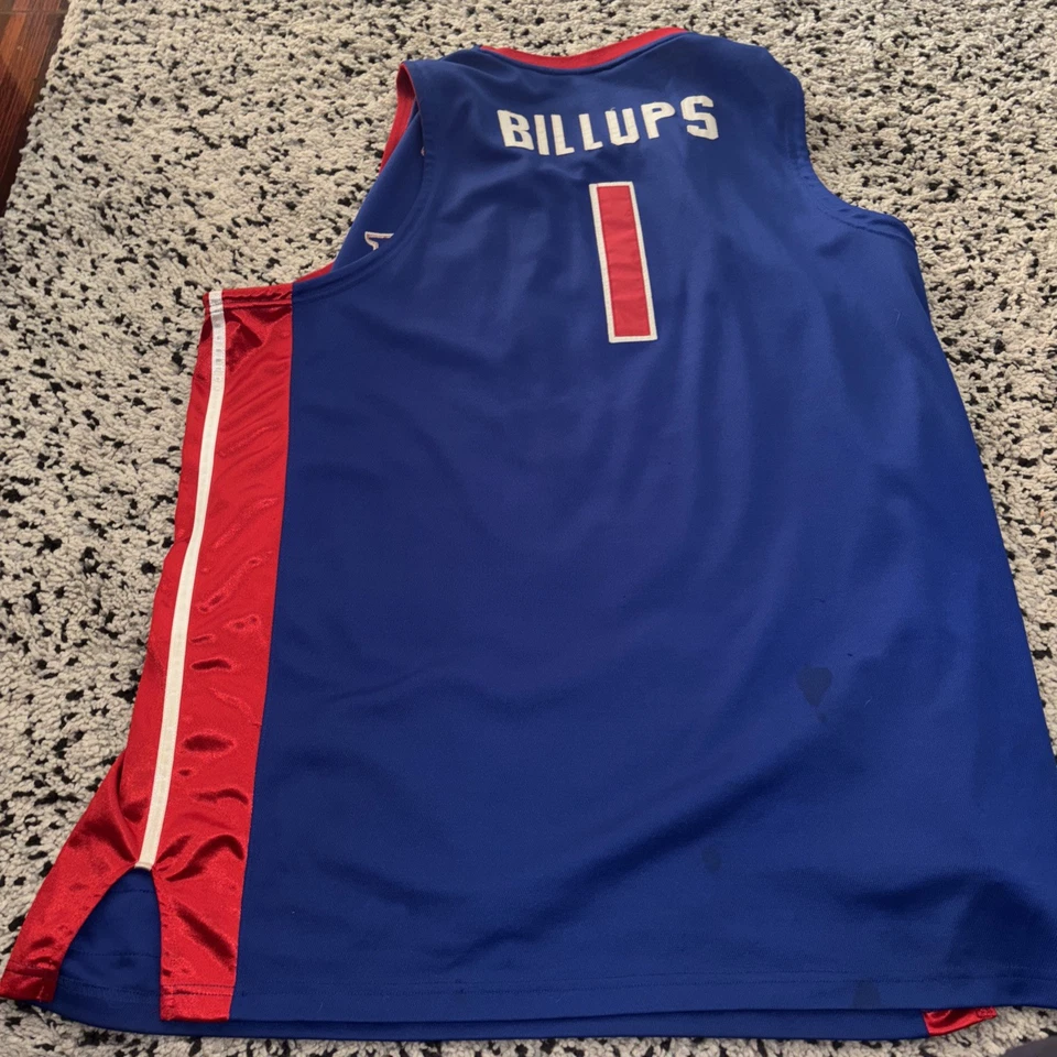Adidas Authentic Detroit Pistons Chauncey Billups #1 Jersey SZ 56 - Image 3 of 4