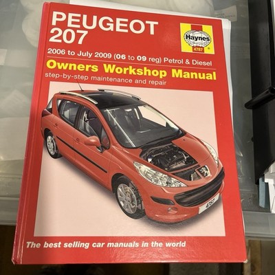 Haynes 4787 Peugeot 207   2006 to July 2009. Car Service Book.