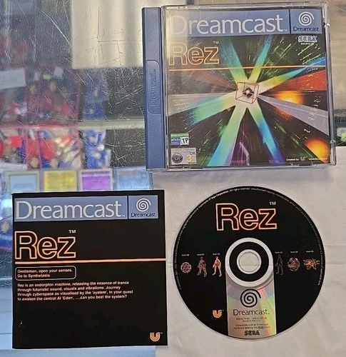 SEGA Dreamcast REZ COMPLETE MANUAL PAL RARE US Seller