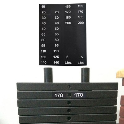 Gym Weight Stickers for Fitness Equipment Weight Stack Label Numbers 5 140