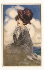 Cartolina Tematica da Collezione Illustratore Mauzan Viaggiata Anno 1917