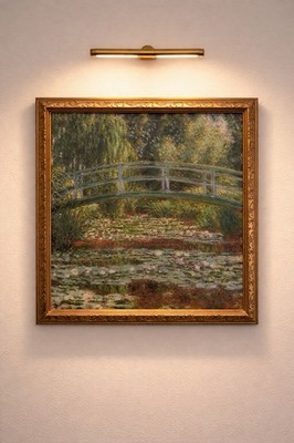 15x15   The Japanese Footbridge and the Water Lily Pool, Giverny By Claude Monet