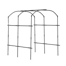 75 In. W X 87 In. H Metal Tunnel Garden Arbor Extra Tall Walkway Trellis for Cli
