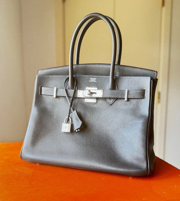 Authentic Hermes Birkin 30cm Graphite Epsom PHW & more!