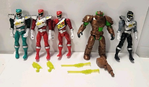 Lot Of 5 Bandai Power Rangers Dino Super Charge Sledge 5” Action Figure 2016 - Picture 1 of 6