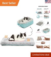 Plush Self Heated Cat Bed - Extra Warm Foldable Mat for Indoor  Outdoor Use