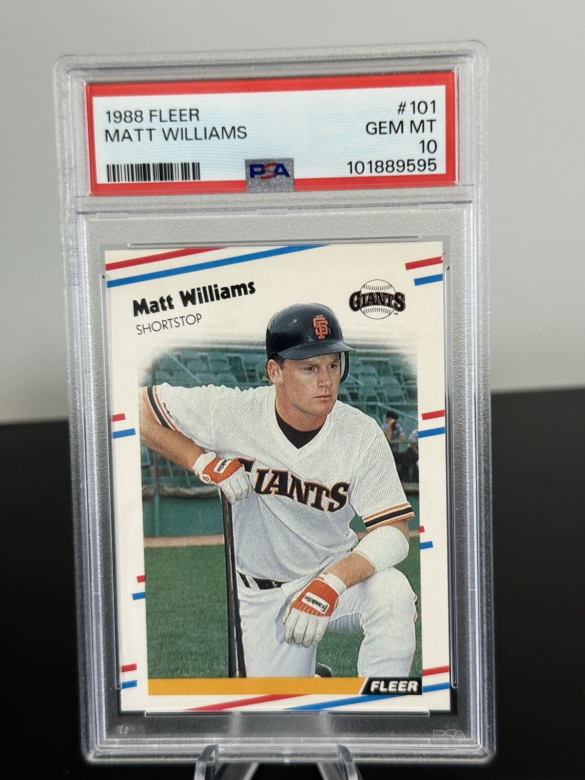 1988 FLEER #101 MATT WILLIAMS RC GIANTS PSA 10 Rookie