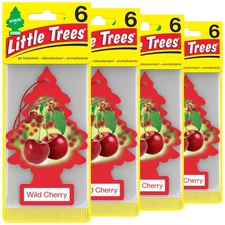 Little Trees 60311 Wild Cherry Hanging Air Freshener for Car & Home 24 Pack!