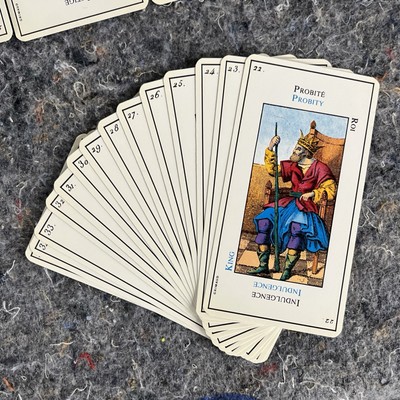 Grand Etteilla Tarot Egyptian Gypsies 1977 78 Cartes GRIMAUD Holly