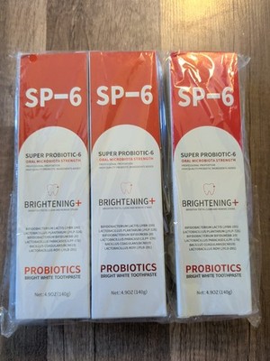 3 PACK SP-3 Super Probiotic-3 Whitening Toothpaste 4.9oz  Bright White Whitening