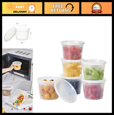 240 Set 16 oz Plastic Food Storage Containers with Lids - Leakproof, BPA Free, S