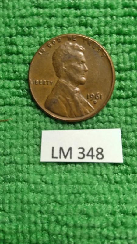 1961 D Lincoln Copper Cent ERROR Lamination on Obverse 