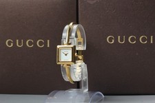 [Fast neuwertig mit Box] GUCCI 1900L Weißgold Zifferblatt Quadrat Quarz...