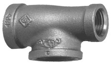 Malleable ZMGTR030305 Reducing Tee 1/2" x 1/2" x 1" Malleable Iron 150 FPT