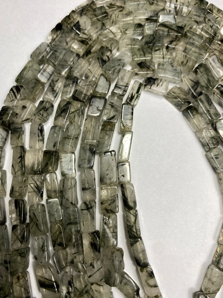 08 piezas hebras de cuarzo rutlie hechos a mano collares de alta calidad de Pakistán Foto 4 de 4