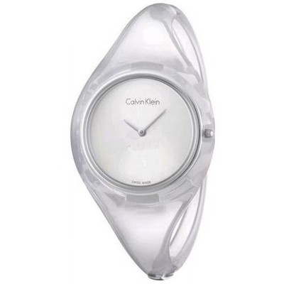 Calvin Klein Pure Swiss Made Clear Minimalist Bangle Style Womens Watch K4W2SXK6