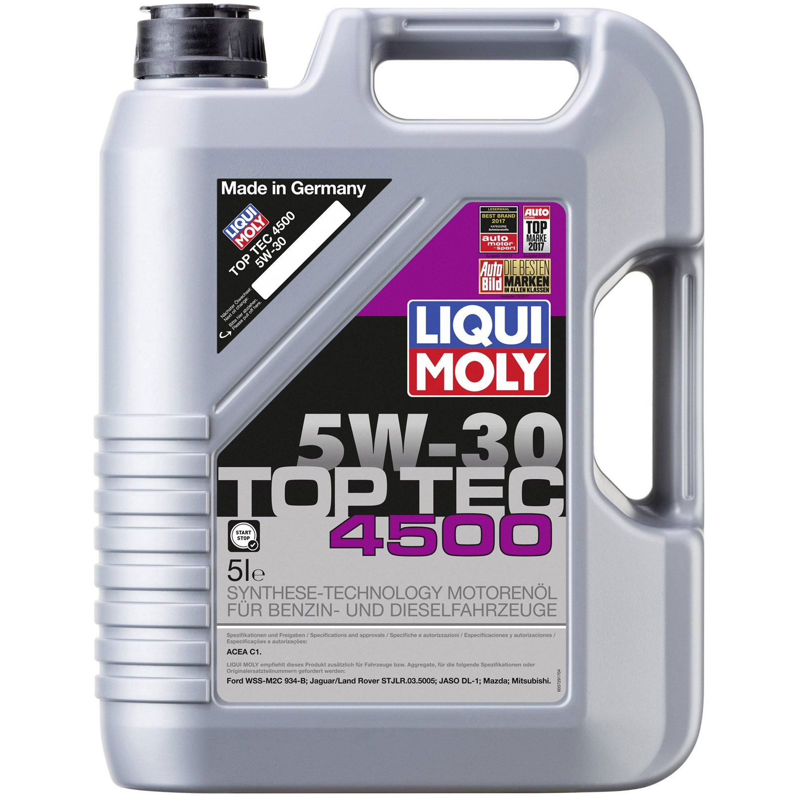 Liqui Moly TOP TEC 4500 Engine Oil 5L For Mazda Mitsubishi
