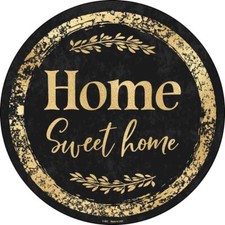 Home Sweet Home Novelty Round Circular Metal Sign 12" Home Garage Wall Decor