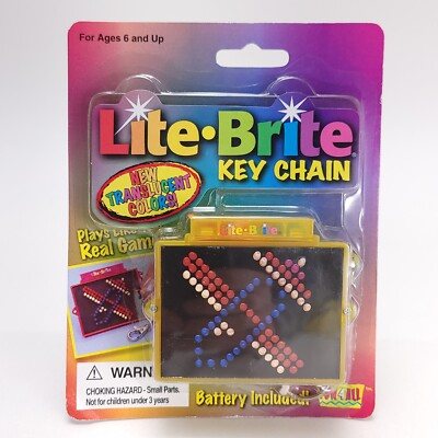 Lite Brite Keychain Fun 4 All Rare Yellow NEW Sealed Vintage Hasbro Toy NIP 