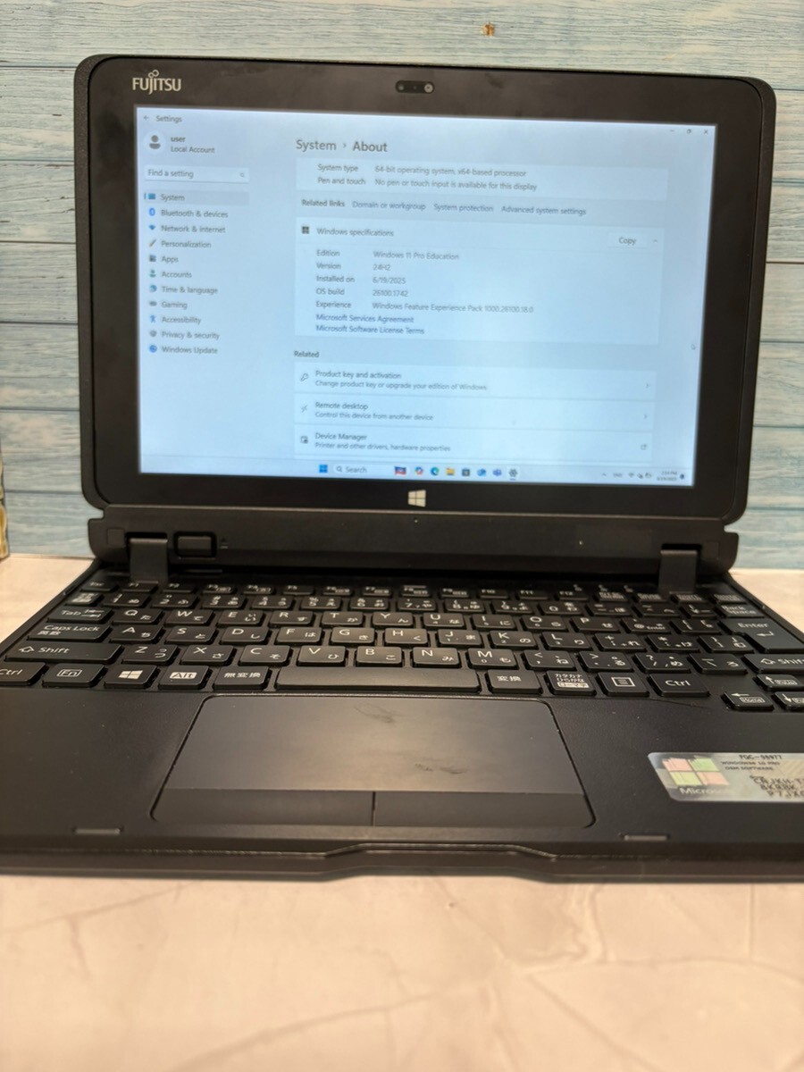 Fujitsu Arrows Tab Q506/NE 10.1'' Atom Z8550 4GB 64GB Win11 Pro
