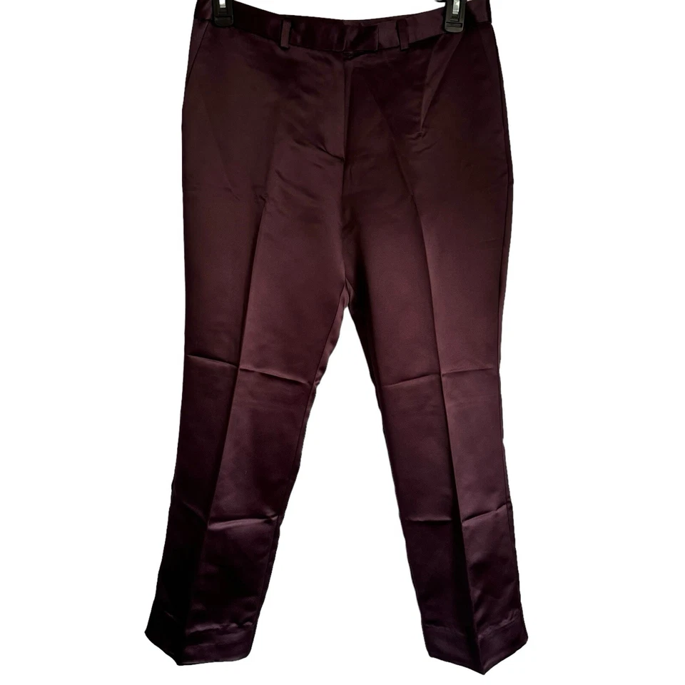 Pantalones NY & CO Talla 14 Pantalones Púrpura Calce Regular Mujer Pantalones Foto 2 de 4