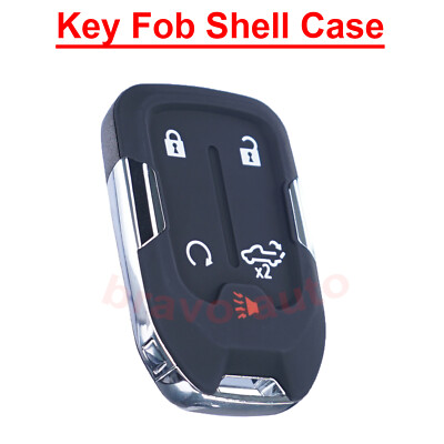 2-Pack Silicone Key Fob Cover For Chevy Silverado & GMC Sierra 2019-2023 – Black With White, Keyless Entry Remote Protector