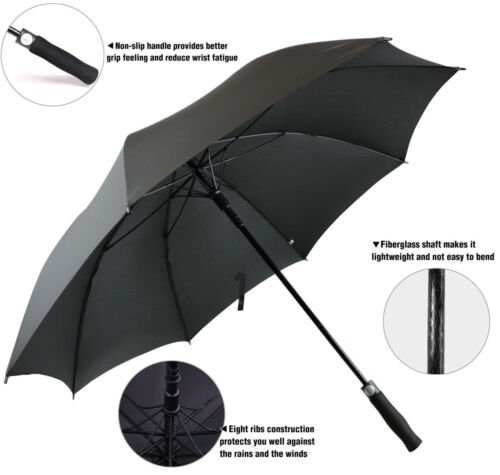 Auto Open Black Golf Umbrella - Afbeelding 1 van 5