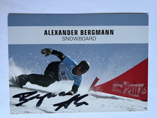 original Autogrammkarte Snowboard Alexander Bergmann