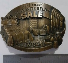 1985 West Coast Mennonite Relief Sale Belt Buckle