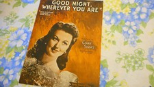 Ginny Simms Good Night Wherever You Are 1944 Photo Sheet Music