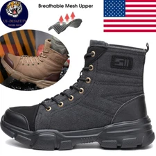 Mens Safety Shoes Steel Toe Indestructible Sneaker Work Waterproof Boots Black 9