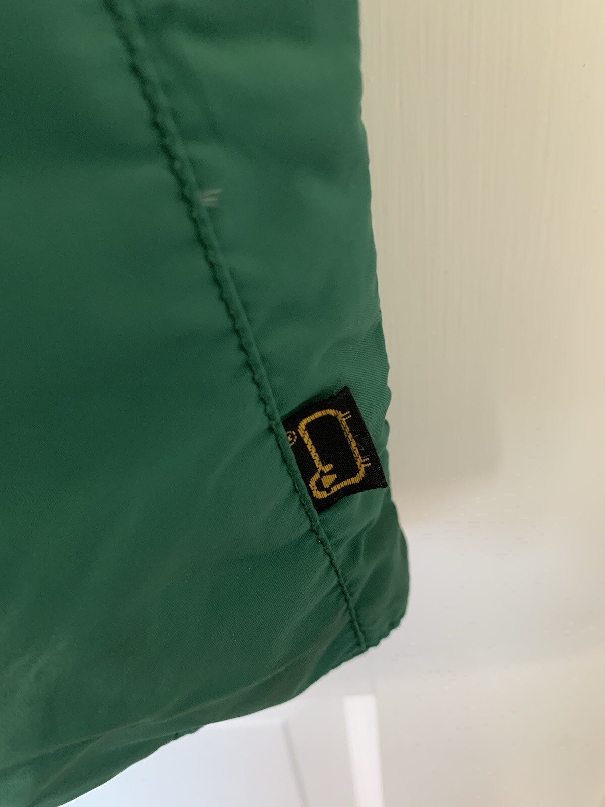 VTG Woolrich Puffer Vest Green & Orange Mens Medium Goose Down Filled Button image 4