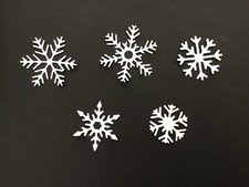 Snowflakes die cut embellishments 5 designs 3 ea 15 pcs Choose Color