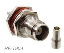 TNC Female Bulkhead Crimp Connector w/Solder-window for RG316/RG174/LMR100 Coax