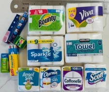 1:6 Dollhouse Miniature  housecare Papertowel toilet paper zipbag sponge