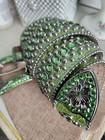B.B. Simon Green Swarovski Crystal Studded Leather Belt  — photo 3