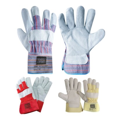 Tokha Safety Heavy Duty Split Leather Palm Rigger Safety Work Gloves Size - XL