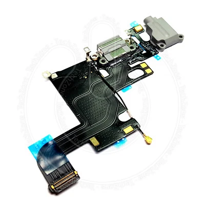 TECHZONE For iPhone 6 4.7'' Charging Port Charger Flex Headphone Jack Replacement - Grey