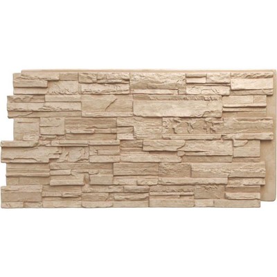 Ekena Millwork Siding Panel 48 5/8'' x 1 1/4'' Stacked StoneWall Faux Floor Ocean