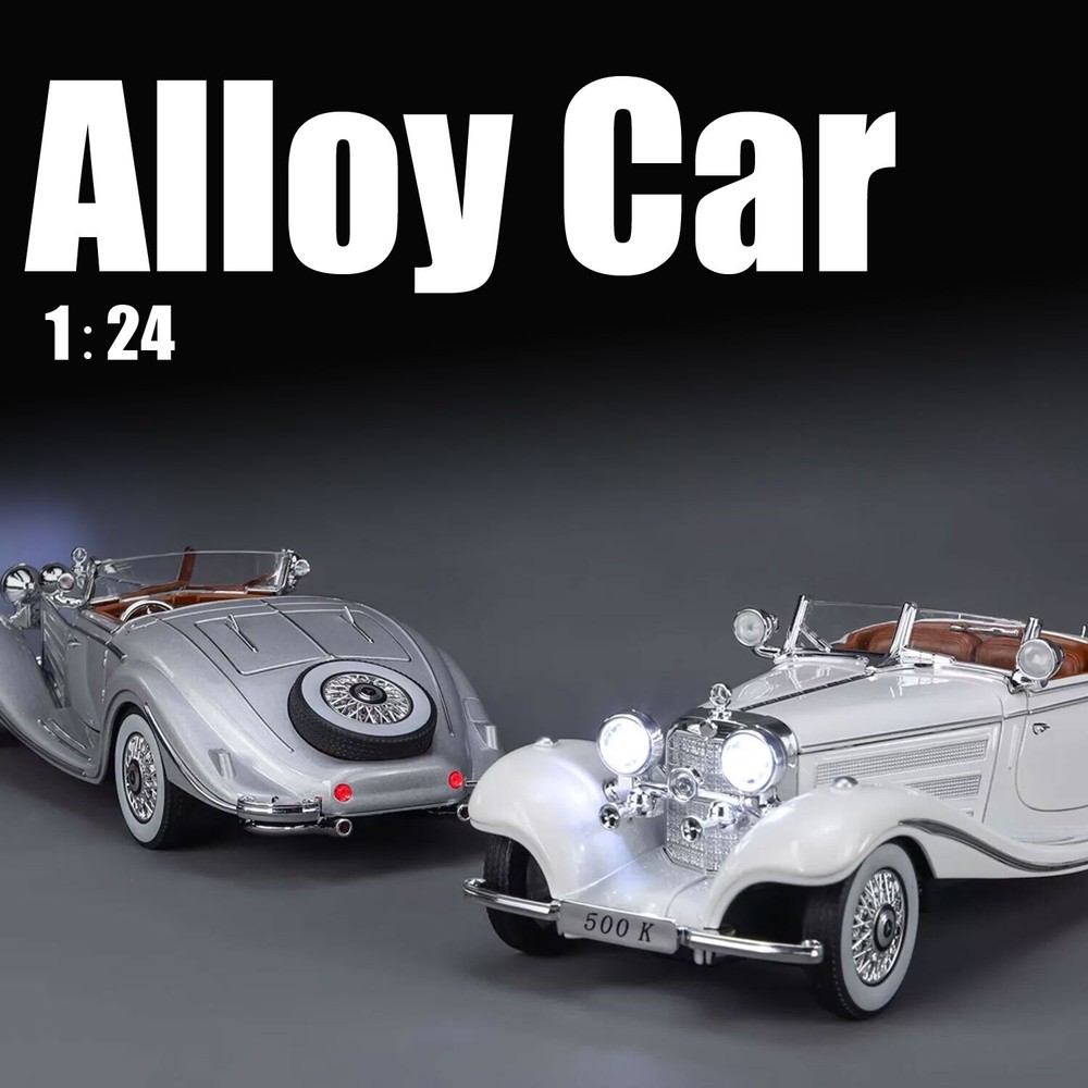 1:24 Mercedes Benz 500K Classic Car Metal Alloy Diecast Model Car Toys 01
