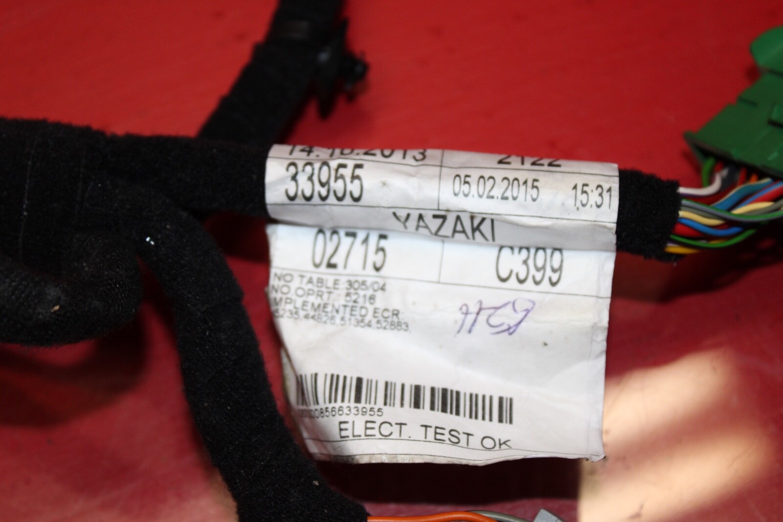2014-2019 MASERATI GHIBLI M157 OEM DASHBOARD INSTRUMENT PANEL WIRING HARNESS