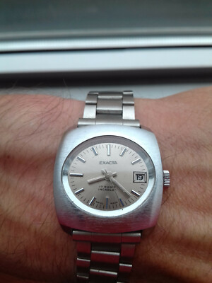 Exacta 3231 CALENDAR HAND-WINDING VINTAGE COLLECTION NOS WATCH SWISS UHR MONTRE