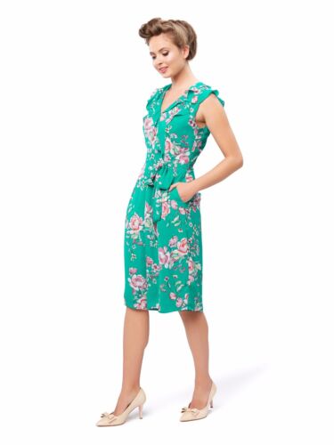 NEW REVIEW ELIANNA GREEN / PINK FLORAL JUMPSUIT STUNNING SZ 6 RRP$269.99 - Picture 2 of 5