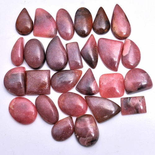 26 Pcs/318 Ct Natural Rhodochrosite Untreated Cabochon Top Quality Gemstones Lot