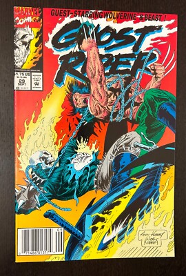 GHOST RIDER #29 (Marvel Comics 1992) -- NEWSSTAND Variant -- Wolverine Cover