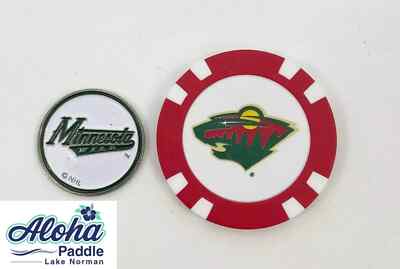 Team Golf Mondomark Poker Chip w/ Ballmark NHL Minnesota Wild NEW