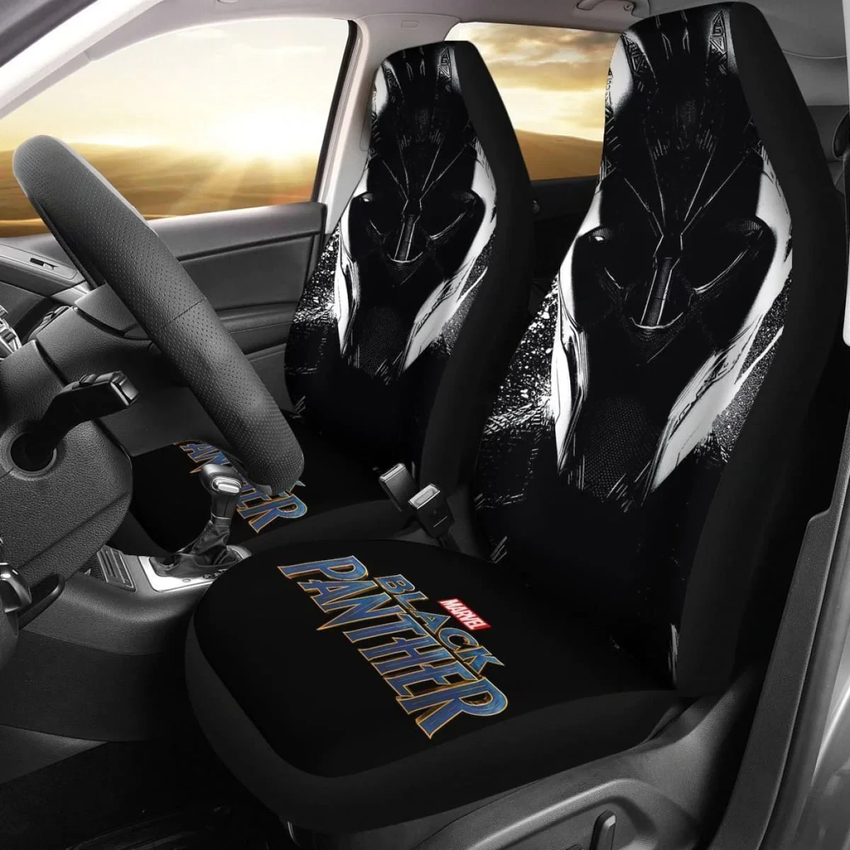 Black Panther Car Seat Covers, Gift Idea For Fans