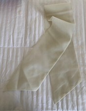 Vintage 1970s Cream Off white Rectangle Scarf Very soft sheer fabric 40 inch